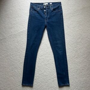 RE/DONE Originals High Rise Ankle Crop Skinny Jeans | Size 28 | NWT